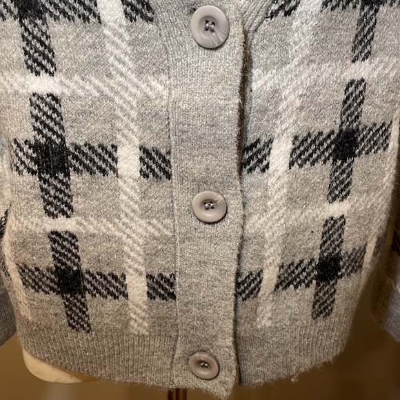 NWT PHILOSOPHY Republic Clothing Viscose Blend Plaid Cardigan SMALL - Picture 5 of 10